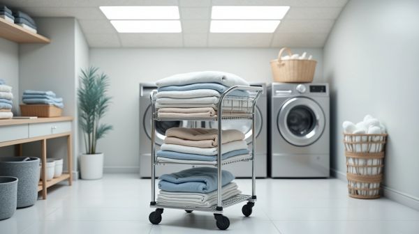 Optimisez la manutention avec un chariot à linge de blanchisserie